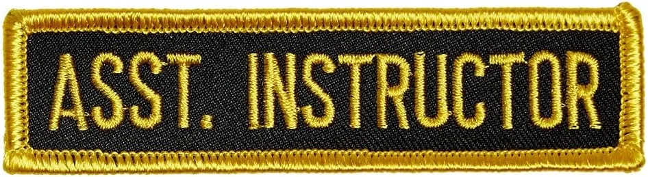 نشان های گلدوزی شده هنرهای رزمی PLAYWELL - نشان مربی دستیار، مشکی، تک سایز