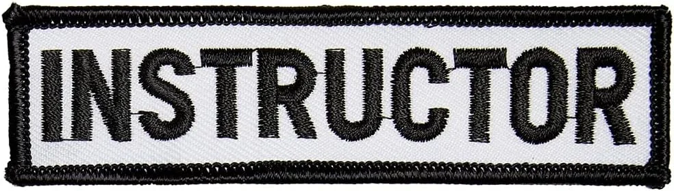 نشان های گلدوزی شده هنرهای رزمی PLAYWELL - نشان مربی مشکی/سفید، مشکی، سایز آزاد