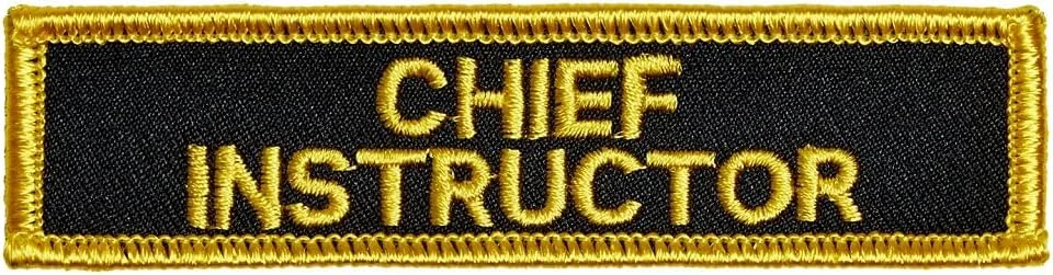 نشان های گلدوزی شده هنرهای رزمی PLAYWELL - نشان مربی ارشد، مشکی، سایز آزاد