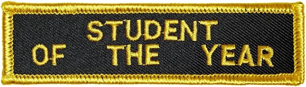 تکه دوزی گلدوزی شده هنرهای رزمی PLAYWELL - تکه دوزی دانش آموز برتر سال، مشکی، سایز آزاد