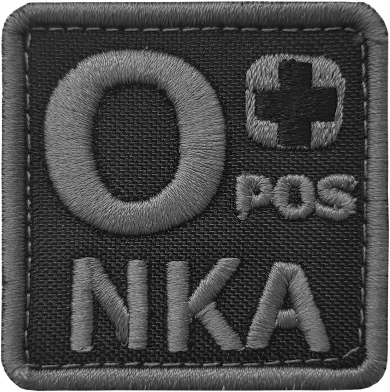 تکه دوزی گلدوزی شده نوع خون ACU O POS O+ NKA با بست چسبی