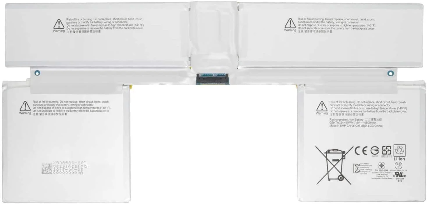 باتری لپ تاپ HUMyino G3HTA023H G3HTA024H G3HTA021H G3HTA048H برای تبلت مایکروسافت Surface Book 1 2 مدل 1703 1704 1705 کیبورد 13.5 اینچی 7.5 ولت 51 وات ساعت