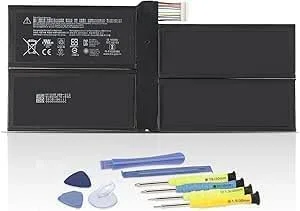 باتری لپ تاپ جدید G3HTA061H DYNM03 برای مایکروسافت Surface Pro 7 (مدل 1866، 2019) صفحه نمایش لمسی 12.3 اینچی تبلت جداشدنی 2 در 1 PVR-00016 43.2Wh 5702mAh به همراه ابزار