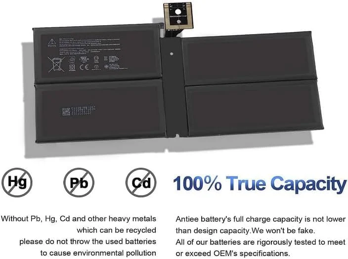 باتری جایگزین لپ تاپ G3HTA038H سازگار با تبلت های سری Micr.osoft Surface Pro 5 1796 Book مدل DYNM02 2(1ICP4/52/108+1ICP4/45/114)-2 با توان 44.1WH و ولتاژ 7.57V و ظرفیت 5825mAh باتری جایگزین لپ تاپ G3HTA038H سازگار با تبلت های سری Micr.osoft Surface Pro 5 1796 Book مدل DYNM02 2(1ICP4/52/108+1ICP4/45/114)-2 با توان 44.1WH و ولتاژ 7.57V و ظرفیت 5825mAh