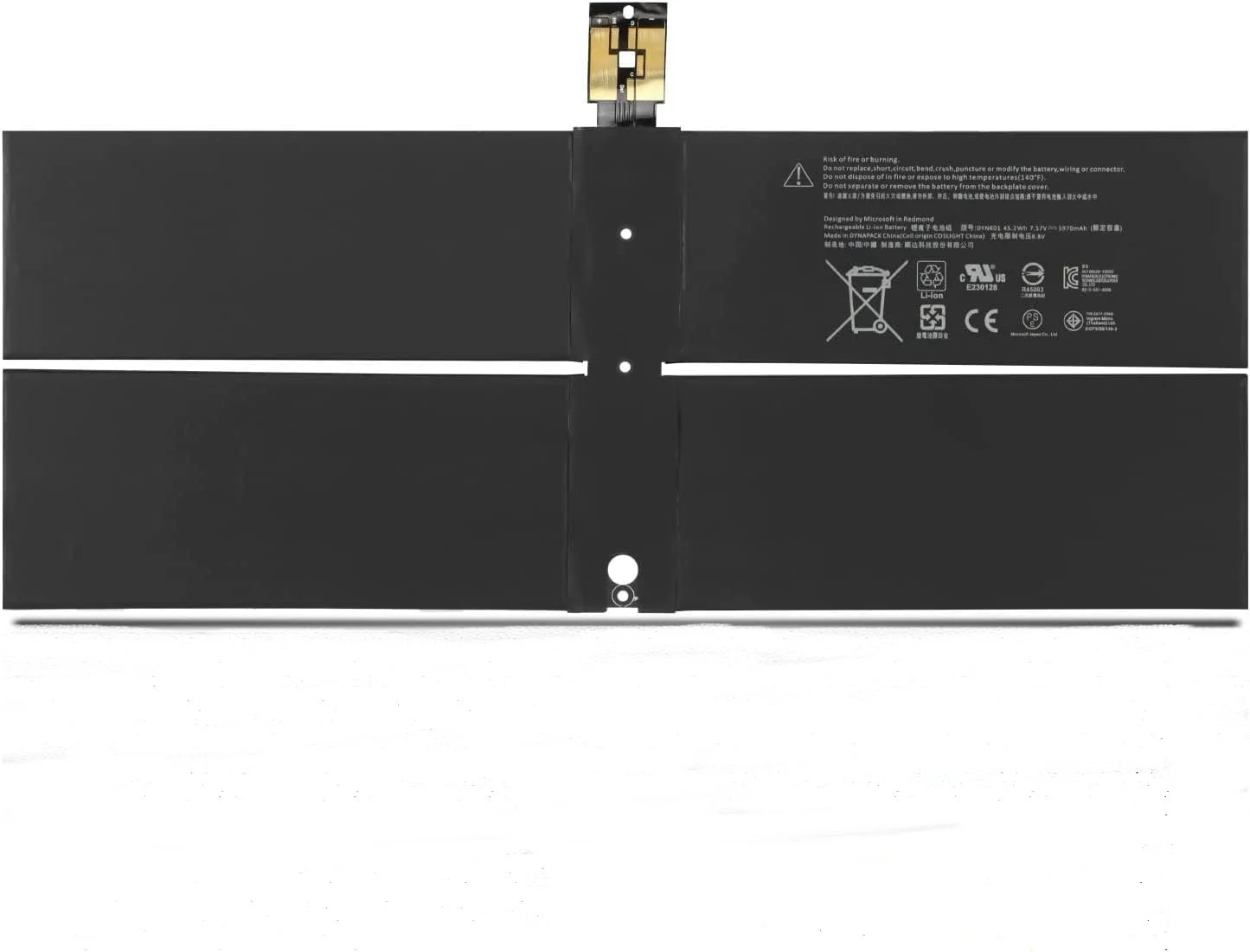 باتری تبلت DYNK01 G3HTA036H سازگار با Microsoft Surface Laptop 1 نسل اول 1769 2017، Surface Book 1782/1769، Surface Laptop 2 نسل دوم 2-LQN-00004 KSR-00001 DAG-00003 45.2Wh/5970mAh 4 سلولی باتری تبلت DYNK01 G3HTA036H سازگار با Microsoft Surface Laptop 1 نسل اول 1769 2017، Surface Book 1782/1769، Surface Laptop 2 نسل دوم 2-LQN-00004 KSR-00001 DAG-00003 45.2Wh/5970mAh 4 سلولی