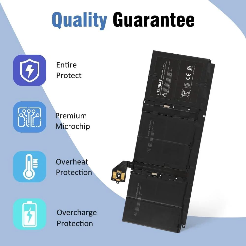 باتری تبلت جایگزین ETESBAY G3HTA052H DYNT02 برای Microsoft Surface Laptop 3 Gen 13.5 اینچی مدل های 1867 و 1868 با ابزار 6041mAh 45.8Wh