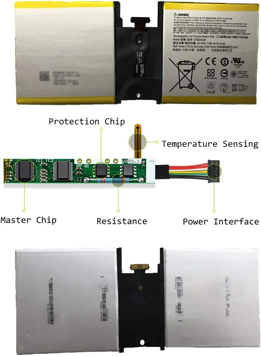 باتری تبلت G16QA043H (7.66V 26.12Wh 3411mAh) سازگار با Microsoft Surface GO 1824 Series G16QAO43H به همراه ابزار