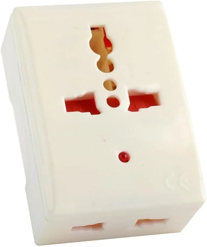 آداپتور برق جهانی، مبدل دوشاخه مسافرتی بین المللی همه کاره برای ایالات متحده آمریکا، اتحادیه اروپا، انگلستان، فرانسه، ایتالیا، استرالیا، امارات متحده عربی - دوشاخه شارژر دیواری قابل حمل - آداپتور ترمیناتور جهانی 13 آمپر 3 طرفه