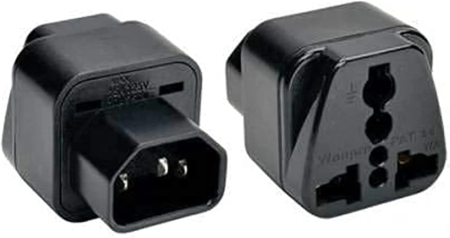 آداپتور برق C14 به مادگی یونیورسال مشکی