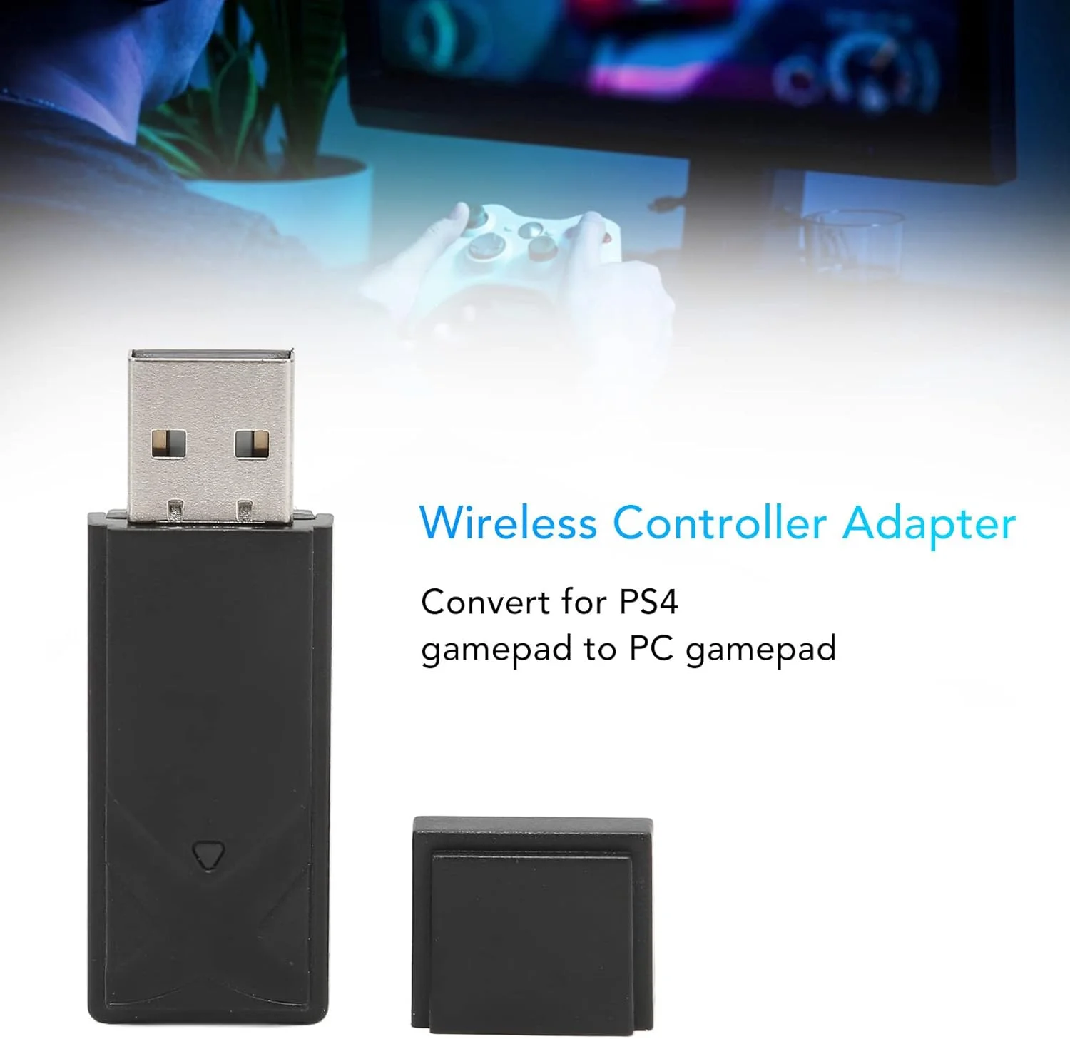 آداپتور کنترلر بی سیم برای PS4، آداپتور USB کنترلر بلوتوث بی سیم برای PS4 PC Host، اتصال آسان و قابل حمل