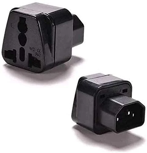 آداپتور برق C14 به مادگی یونیورسال مشکی