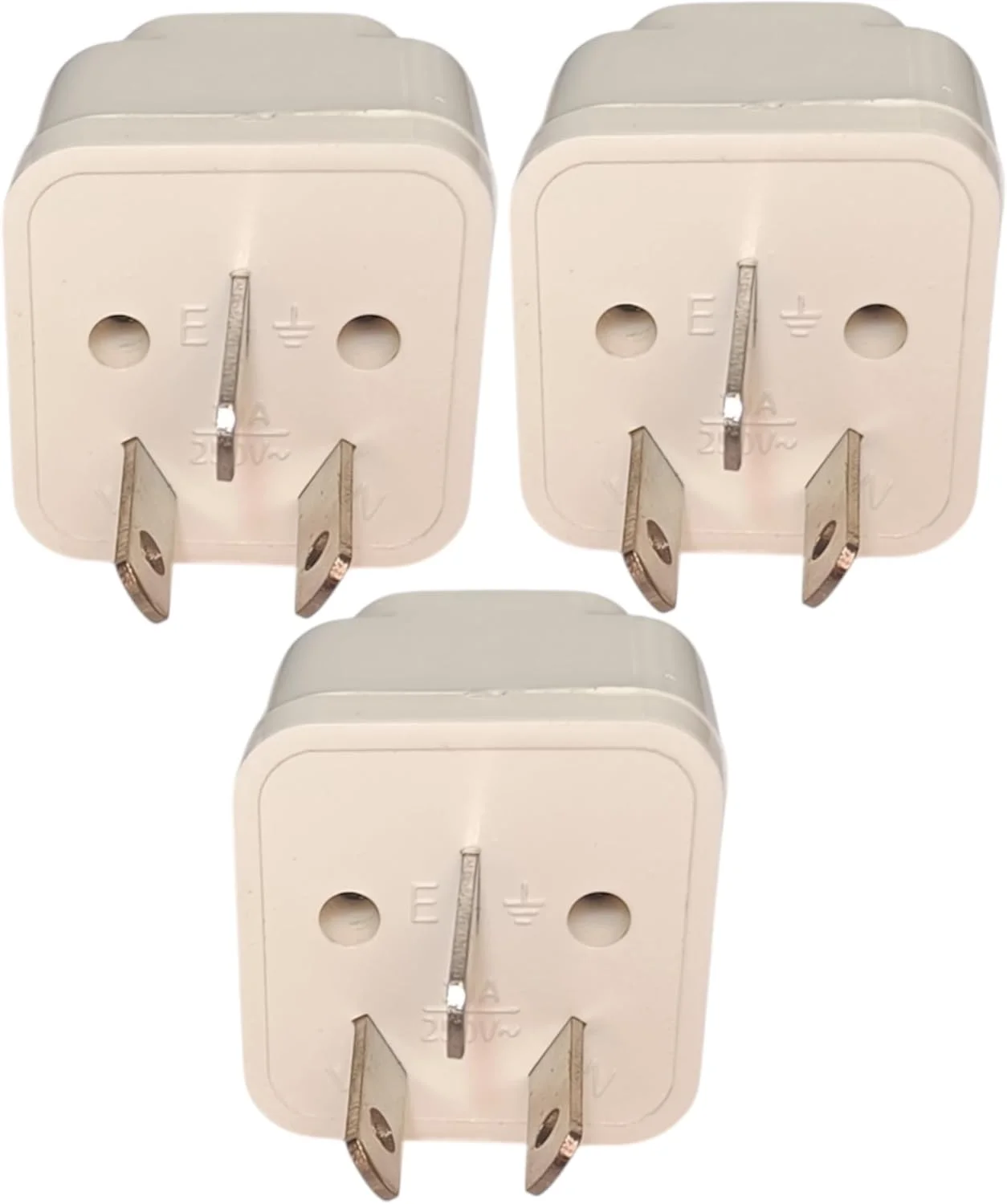 (بسته 3 عددی) آداپتور مسافرتی 10 آمپر 3 پین نوع i برای هند به استرالیا، چین، نیوزلند و غیره، سفید