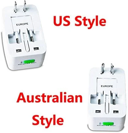 آداپتور شارژر دیواری جهانی با پورت شارژ USB برای ایالات متحده آمریکا، اروپا، انگلستان، استرالیا