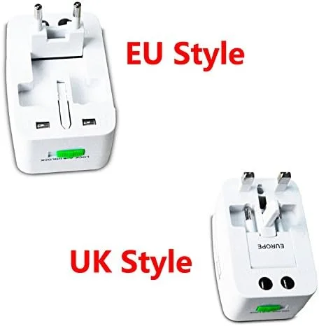 آداپتور شارژر دیواری جهانی با پورت شارژ USB برای ایالات متحده آمریکا، اروپا، انگلستان، استرالیا