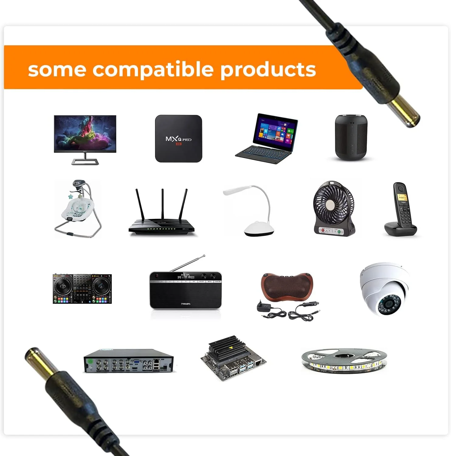 منبع تغذیه یونیورسال Leyf، ۵ ولت DC ۲ آمپر، AC ۱۰۰-۲۴۰ ولت ۵۰/۶۰ هرتز، آداپتور، منبع تغذیه پلاگین، آداپتور برق / طول کابل ۱۱۵ سانتی متر (جک ۵.۵ – ۲.۵ میلی متر) سازگار با تی وی باکس، نوار LED، روتر، دوربین منبع تغذیه یونیورسال Leyf، ۵ ولت DC ۲ آمپر، AC ۱۰۰-۲۴۰ ولت ۵۰/۶۰ هرتز، آداپتور، منبع تغذیه پلاگین، آداپتور برق / طول کابل ۱۱۵ سانتی متر (جک ۵.۵ – ۲.۵ میلی متر) سازگار با تی وی باکس، نوار LED، روتر، دوربین