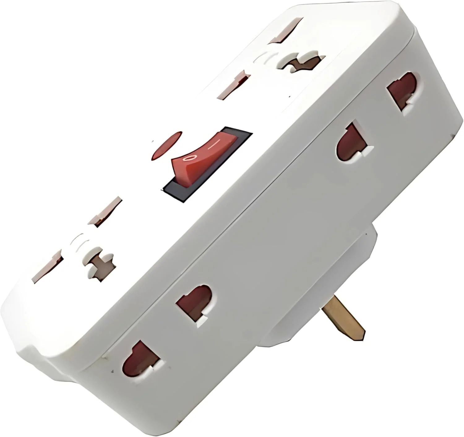 آداپتور جهانی ECVV® [بسته 2 عددی] با دوشاخه چند سوکتی 4 تایی، توسعه دهنده پریز چندگانه، جعبه تقسیم پریز جانبی، توسعه دهنده دوشاخه دیواری برای خانه