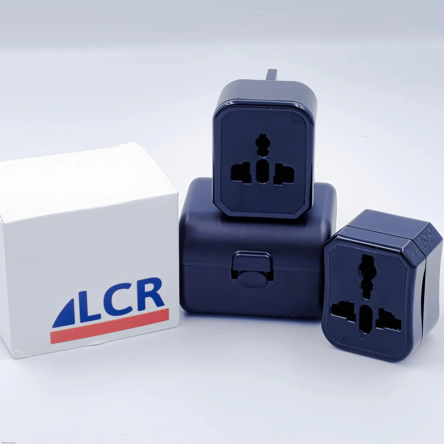 آداپتور برق بین المللی جهانی - دوشاخه مسافرتی ایالات متحده/انگلستان/اروپا/استرالیا، همه در یک پریز برق چند منظوره، آداپتور دوشاخه AC (مشکی)