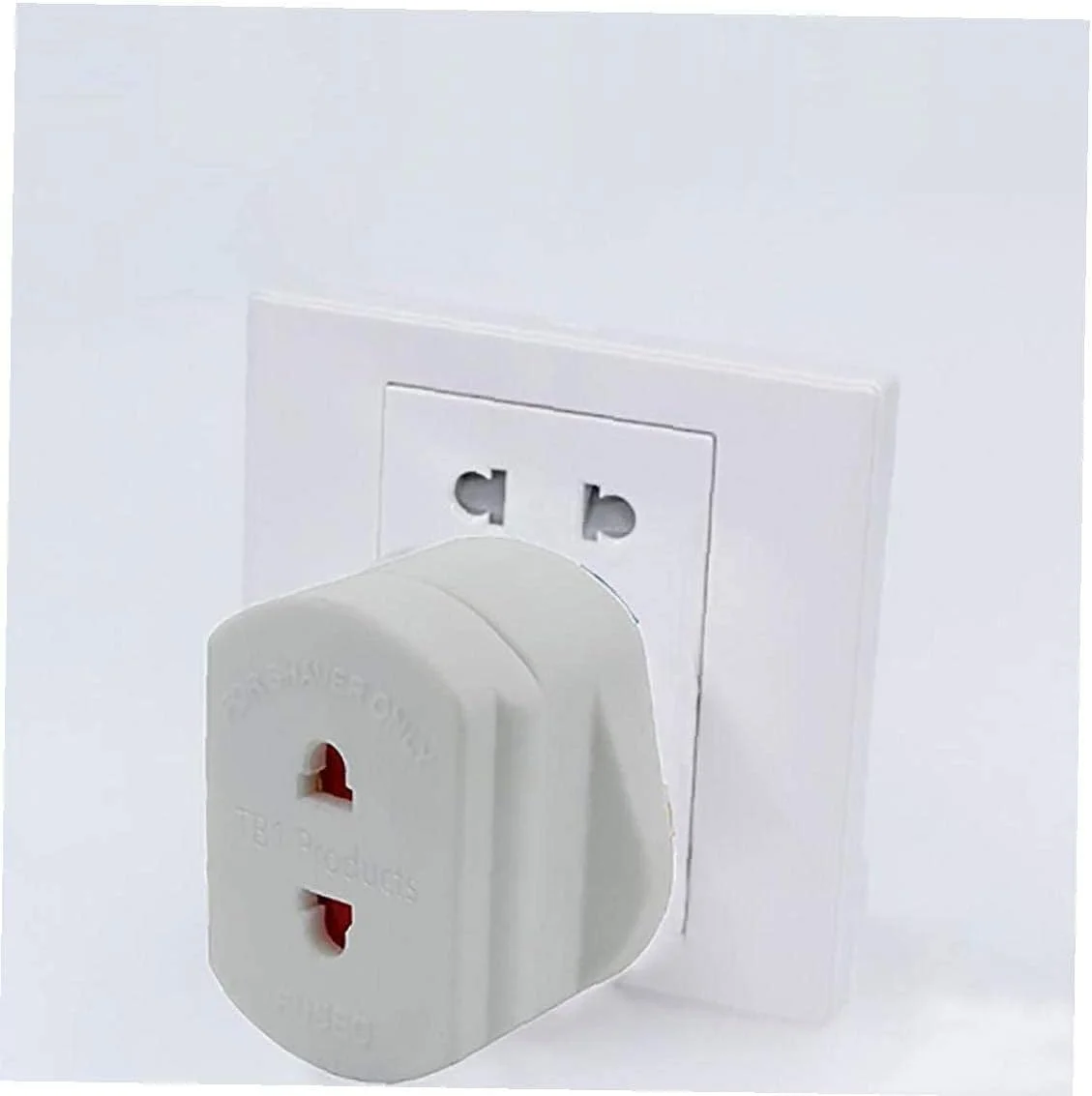 تبدیل دوشاخه EU به سه شاخه UK، آداپتور مسافرتی سفید برای دوشاخه های حمام و لوازم خانگی