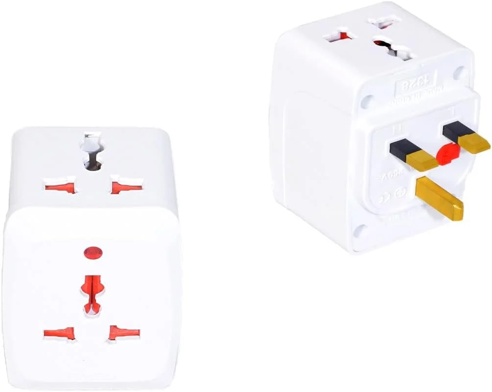 [بسته 2 عددی] آداپتور چند شاخه سه راهی، آداپتور مسافرتی جهانی - افزایش دهنده پریز برای لوازم آشپزخانه، دفتر کار، لپ تاپ، تلویزیون، روشنایی داخلی، مبدل دوشاخه ریش تراش با پریز چندگانه