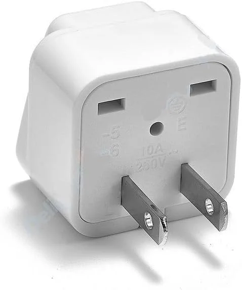 آداپتور دوشاخه جهانی به دوشاخه آمریکایی [3 عدد] – تبدیل کننده سوکت نوع A برای ایالات متحده آمریکا، کانادا، ژاپن و غیره (سفید)
