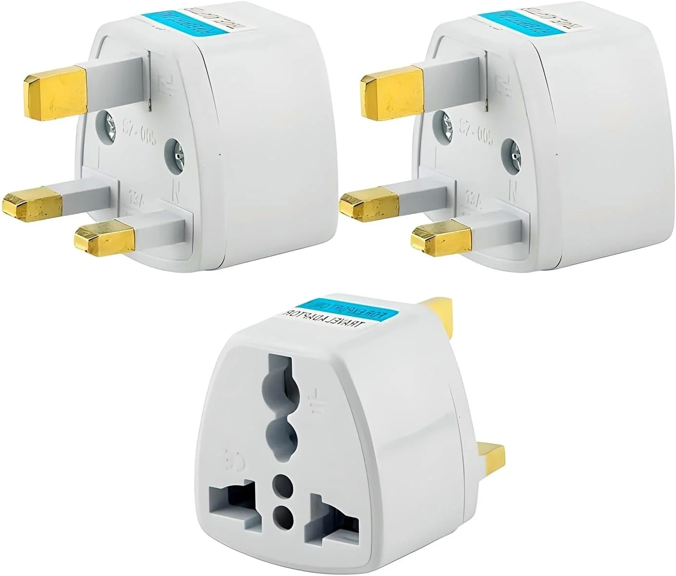 مجموعه ۳ عددی آداپتور مسافرتی جهانی لیموس، آداپتور دوشاخه ۳ پین برای استرالیا/انگلستان/اروپا/آمریکا، مبدل دوشاخه برای تجارت، تعطیلات، هتل، فرودگاه، دوشاخه چند کشوری