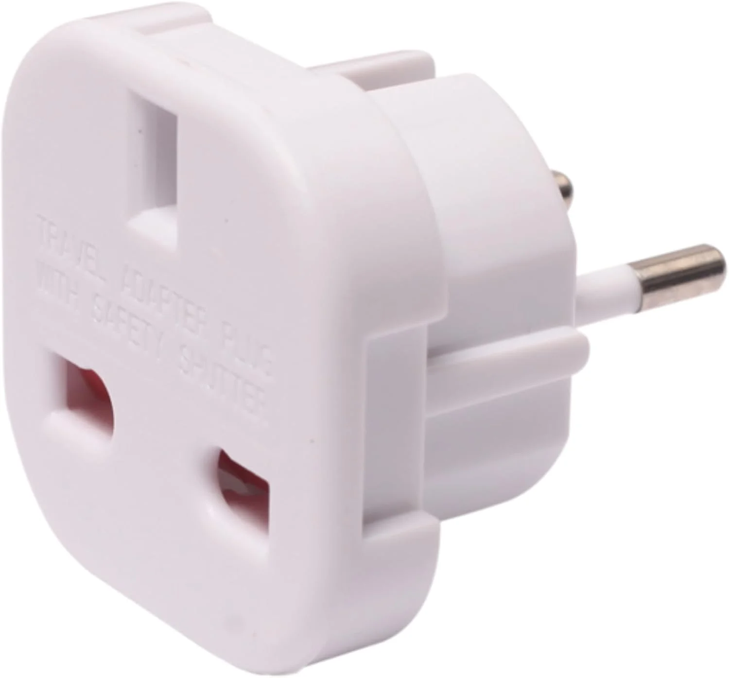 آداپتور برق مسافرتی – تبدیل دوشاخه EU به UK، آداپتور جمع و جور سفید با طراحی ایمن – ایده آل برای سفر کاری، تعطیلات، هتل، فرودگاه – مناسب برای تلفن همراه، لپ تاپ، تبلت