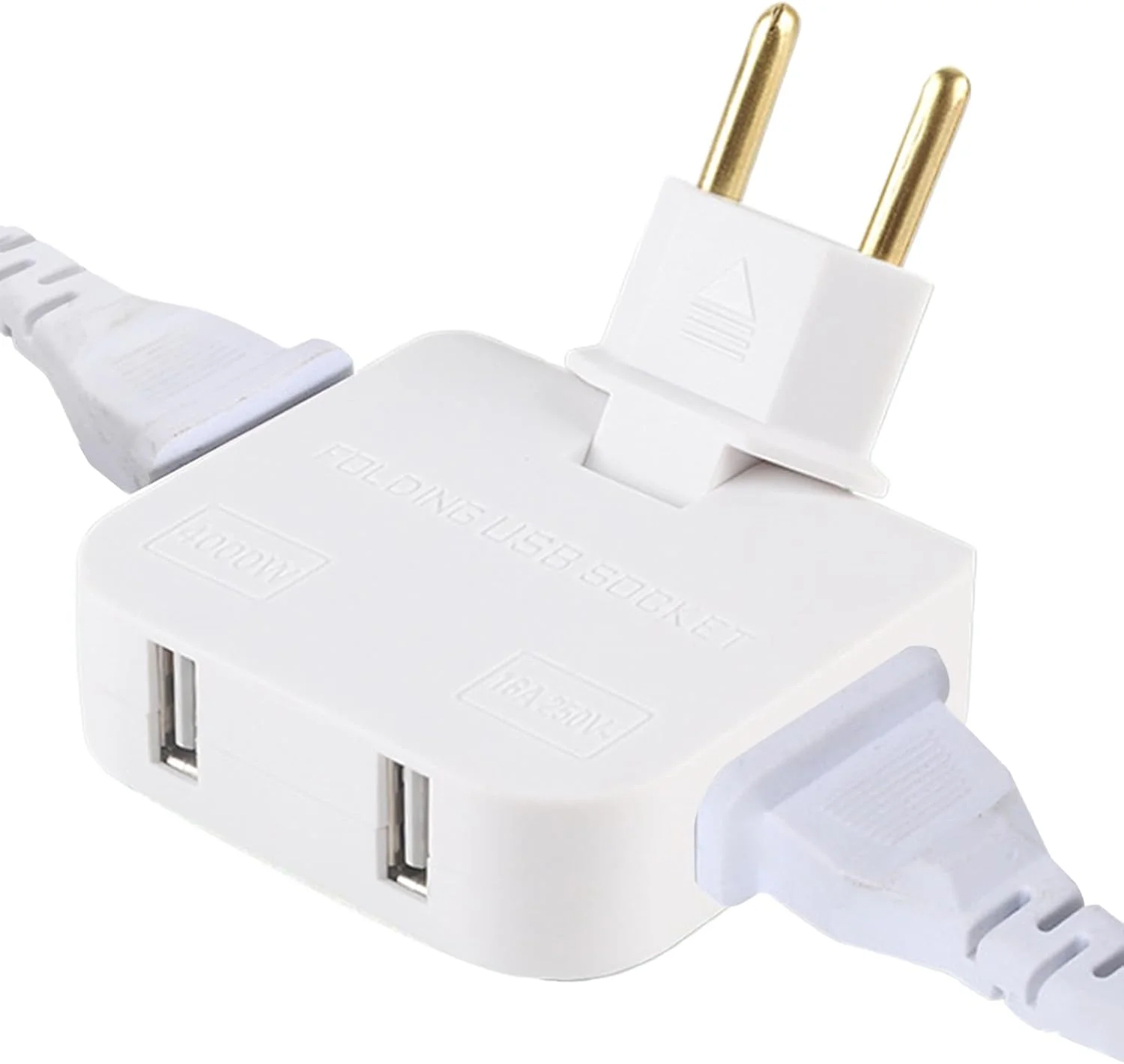 آداپتور دوشاخه مسافرتی - تبدیل کننده پریز دیواری، ترانسفورماتور چند منظوره قابل چرخش و قابل حمل برای سفرهای کاری، سشوار، شارژ کامپیوتر، لوازم الکترونیکی و تعطیلات