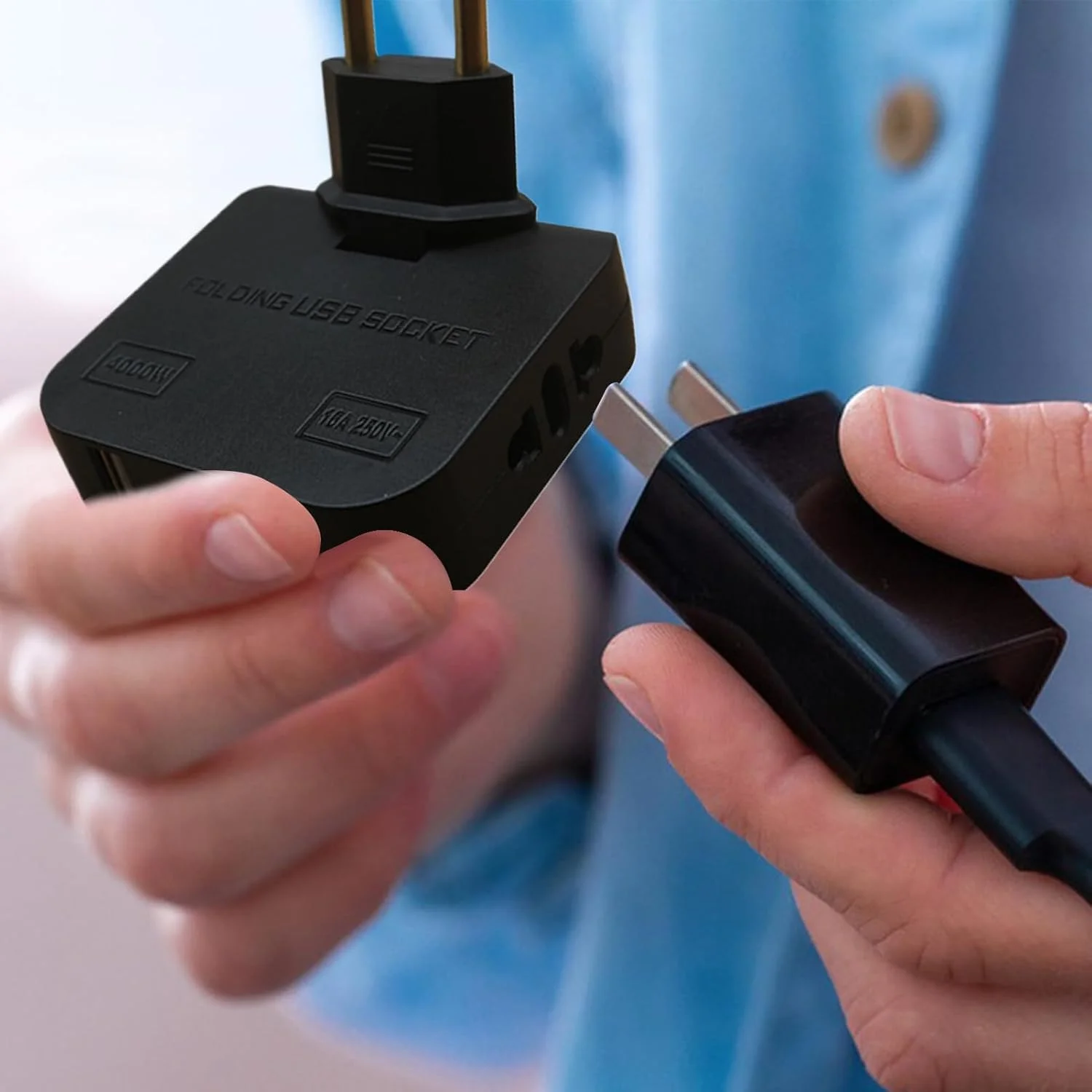 آداپتور دوشاخه مسافرتی، آداپتور دوشاخه دیواری سنگین - ترانسفورماتور چرخشی چند منظوره قابل حمل برای مسافران جهانی در تعطیلات، شارژ لوازم الکترونیکی، سفرهای کاری، سشوار، تلفن