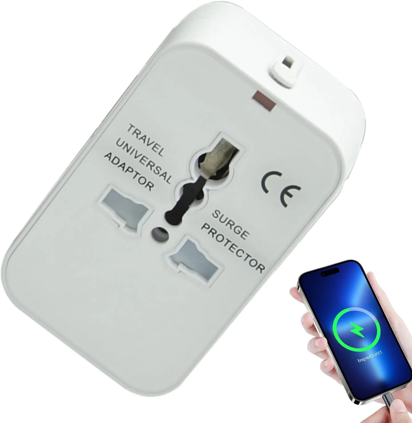 آداپتور دوشاخه مسافرتی | مبدل های USB جمع و جور - مبدل های پورت شارژ USB با شارژ سریع، سوکت تبدیل محافظت شده در برابر نوسانات برق برای لپ تاپ ها، لوازم کوچک و تلفن های همراه