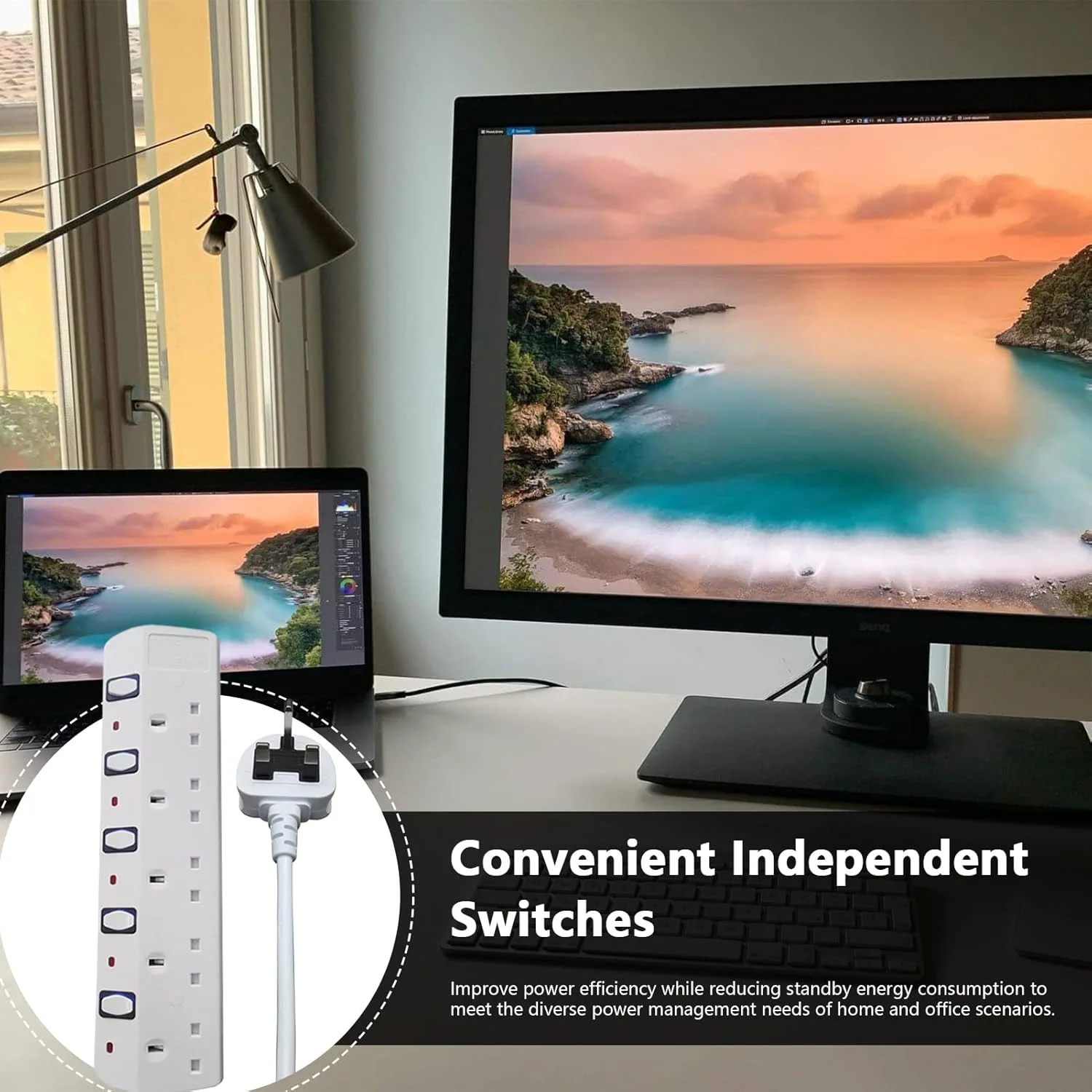 آداپتور مسافرتی، محافظ چند شاخه بین المللی ایمن - درگاه های USB متعدد با شارژ سریع، محافظ جهانی برای سفر، دفاتر، خانه و خانواده