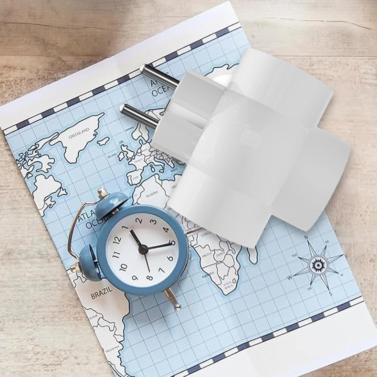 آداپتور مسافرتی - پریز کابل شارژ، آداپتور AC با 3 پریز سوکت 16 آمپر برای سفر به آلمان، اروپا و روسیه