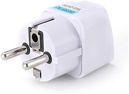 آداپتور دوشاخه ارت دار نوع E/F (دوشاخه اروپایی، 3 عدد)