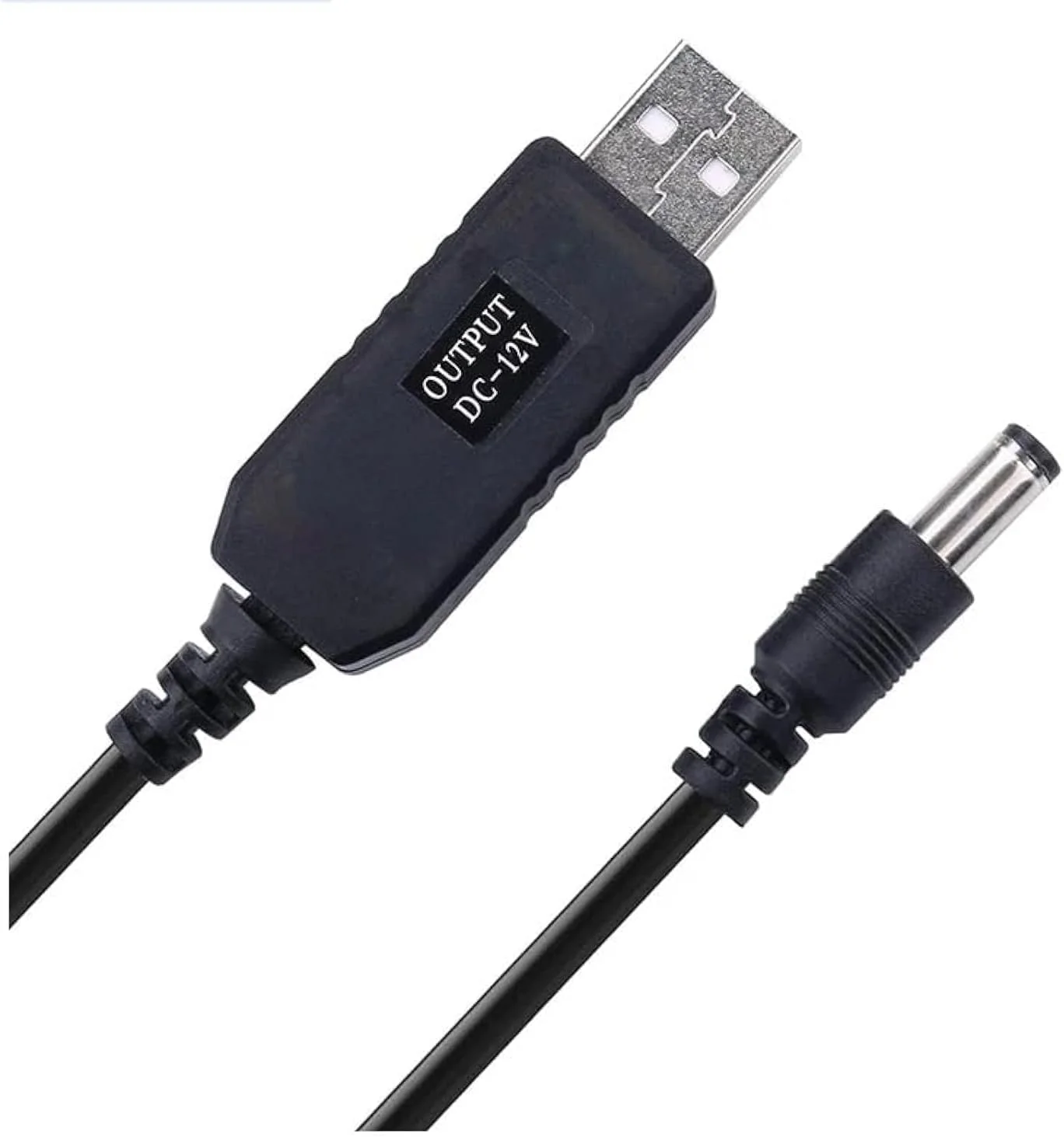 کابل آداپتور WiFi به پاوربانک SOLDOUT، کانکتور DC 5V به 12V، کابل USB مبدل تقویت کننده، سیم تقویت کننده برای روتر وای فای، مودم، فن (مشکی، 1 متر)
