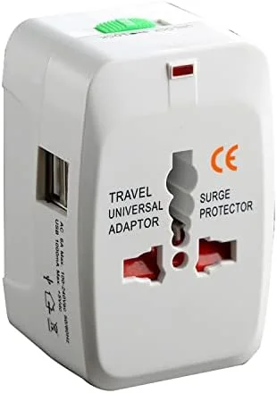 آداپتور مسافرتی جهانی جدیدترین مدل با 2 پورت شارژر USB