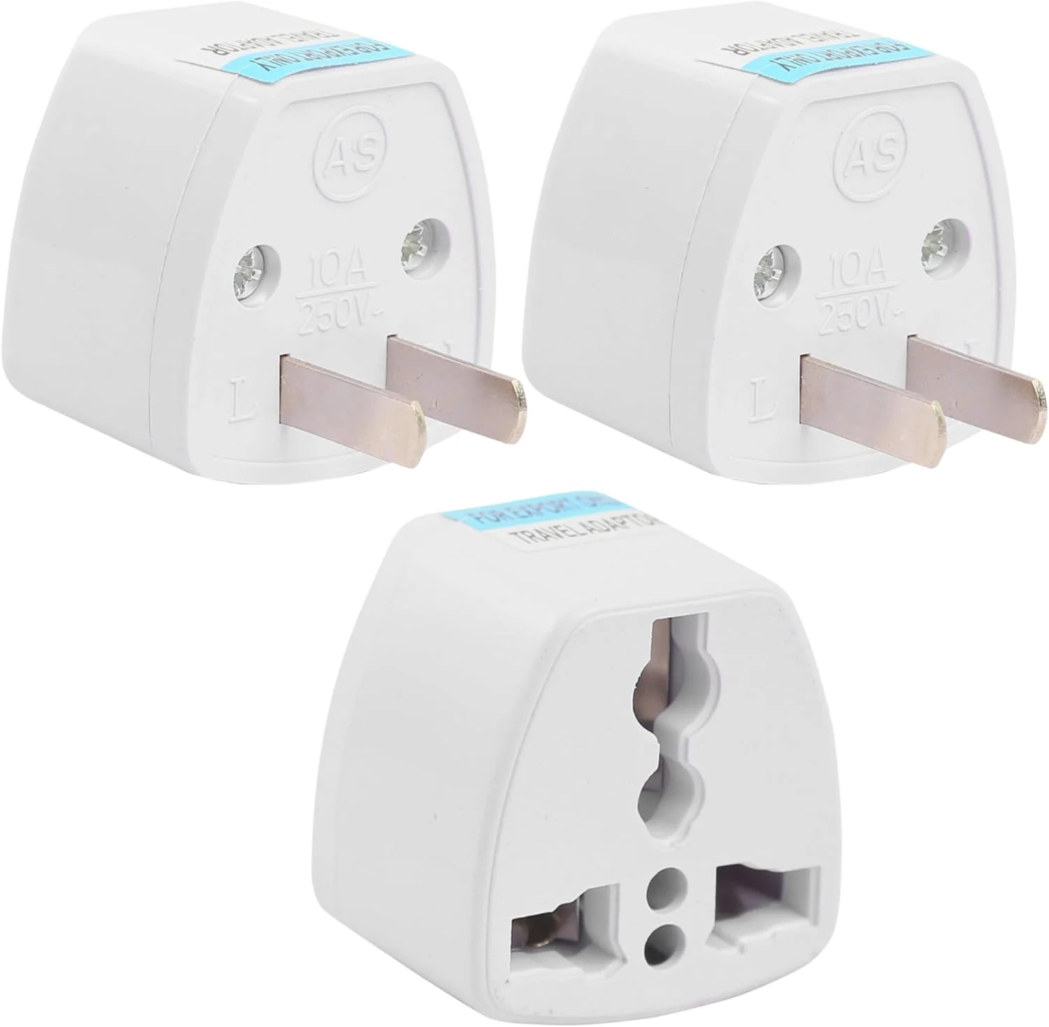 HI PLASST پین و پریز HI-PLASST (3 عدد) تبدیل کننده نوع A US // آداپتور مسافرتی جهانی هند به ایالات متحده برای ایالات متحده آمریکا، کانادا، مکزیک، برزیل، فیلیپین، کوبا، تایلند، تایوان، ژاپن، پاناما و غیره