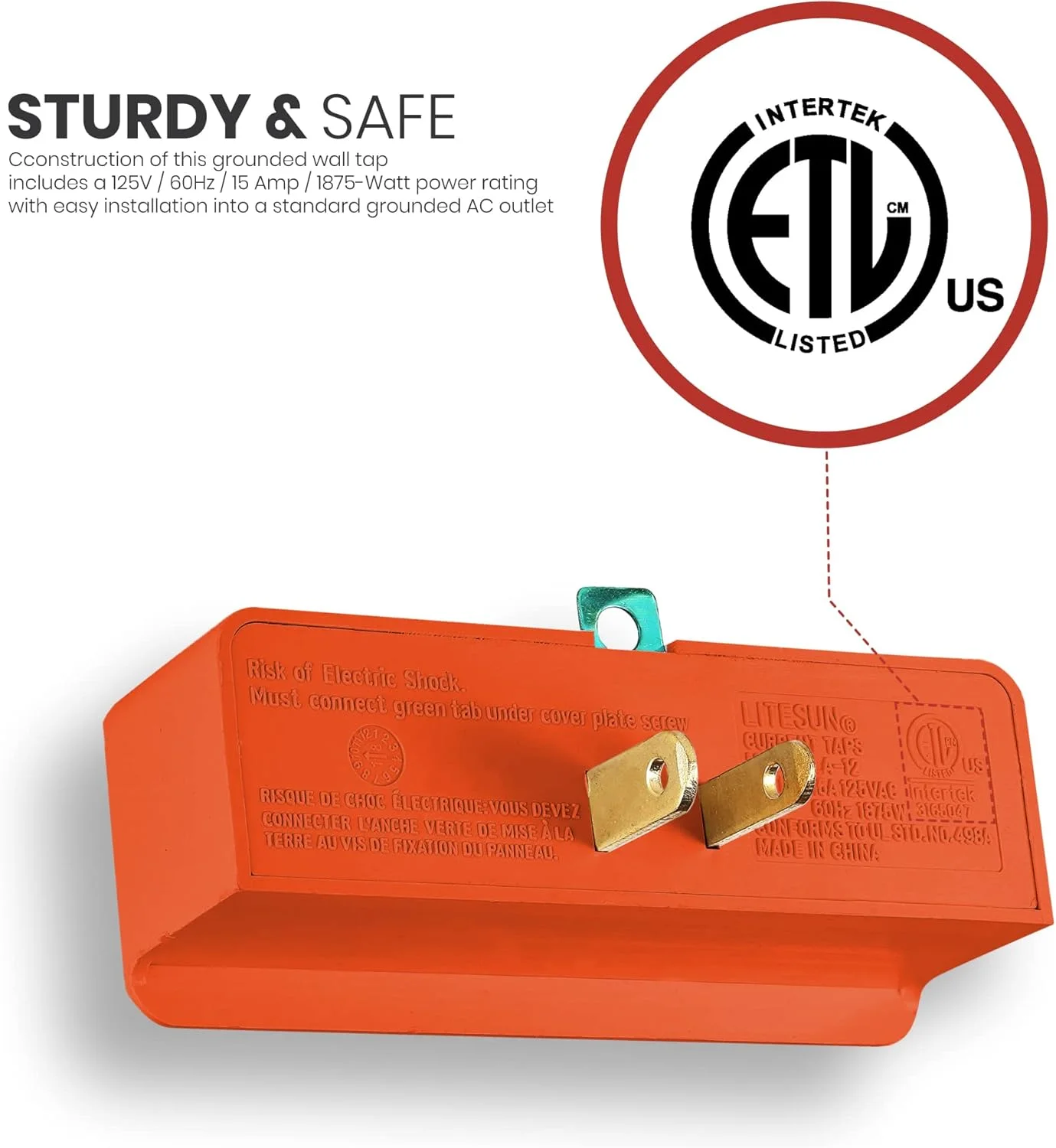 آداپتور سه راهی ارت دار ماکسیمم (بسته 3 عددی) نارنجی، تبدیل پریز 2 شاخه به پریز ارت دار 3 سیم، دارای گواهی ETL آداپتور سه راهی ارت دار ماکسیمم (بسته 3 عددی) نارنجی، تبدیل پریز 2 شاخه به پریز ارت دار 3 سیم، دارای گواهی ETL