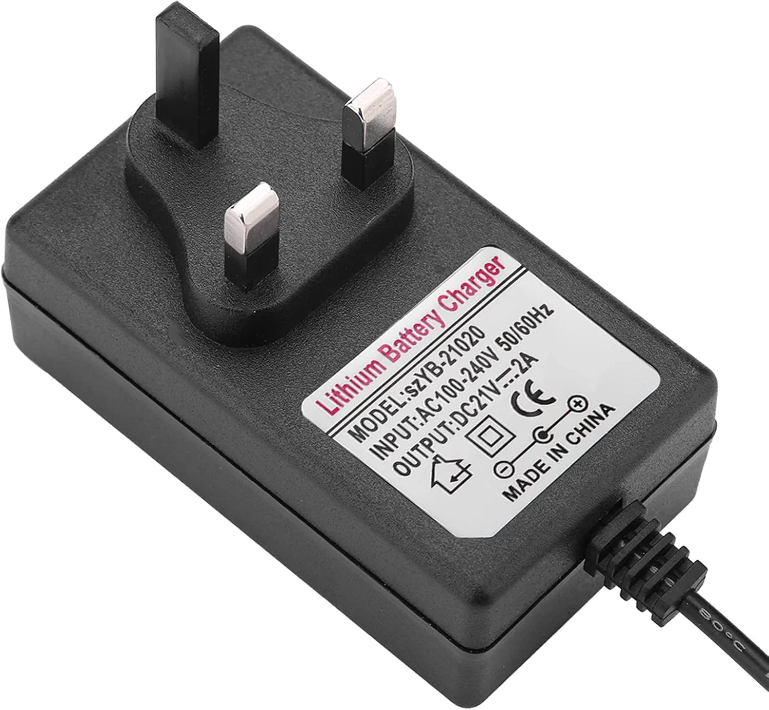 آداپتور برق جهانی Luqeeg، آداپتور منبع تغذیه AC 100-240V DC 21V 2A باتری لیتیوم یونی برای دستگاه الکترونیکی خانگی (دوشاخه بریتانیا) آداپتور برق جهانی Luqeeg، آداپتور منبع تغذیه AC 100-240V DC 21V 2A باتری لیتیوم یونی برای دستگاه الکترونیکی خانگی (دوشاخه بریتانیا)