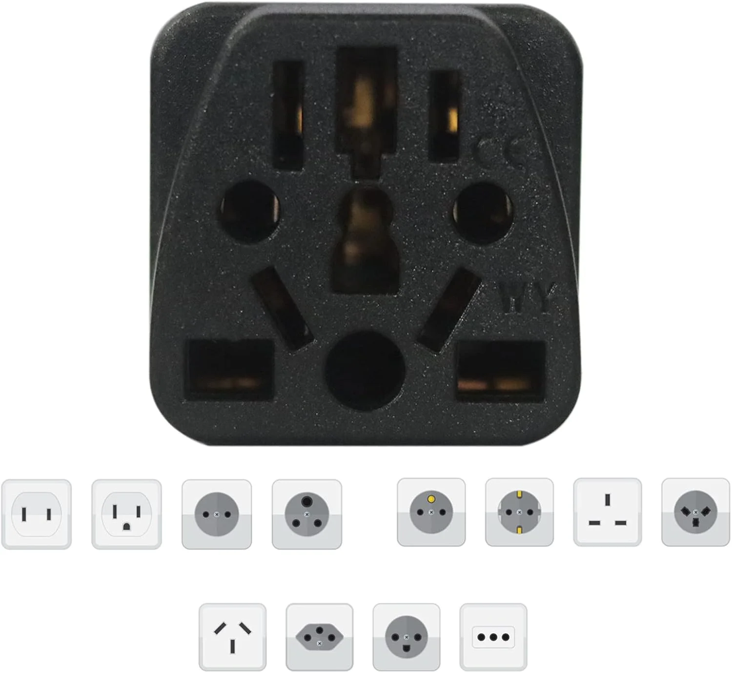 تبدیل دوشاخه مسافرتی فبوی مدل US، تبدیل دوشاخه EU/AU/UK/NZ/CN به USA (نوع B)، آداپتور پریز بین المللی تخت 2 شاخه به 3 شاخه، دوشاخه دیواری 3 شاخه ارت دار USA (مشکی) تبدیل دوشاخه مسافرتی فبوی مدل US، تبدیل دوشاخه EU/AU/UK/NZ/CN به USA (نوع B)، آداپتور پریز بین المللی تخت 2 شاخه به 3 شاخه، دوشاخه دیواری 3 شاخه ارت دار USA (مشکی)