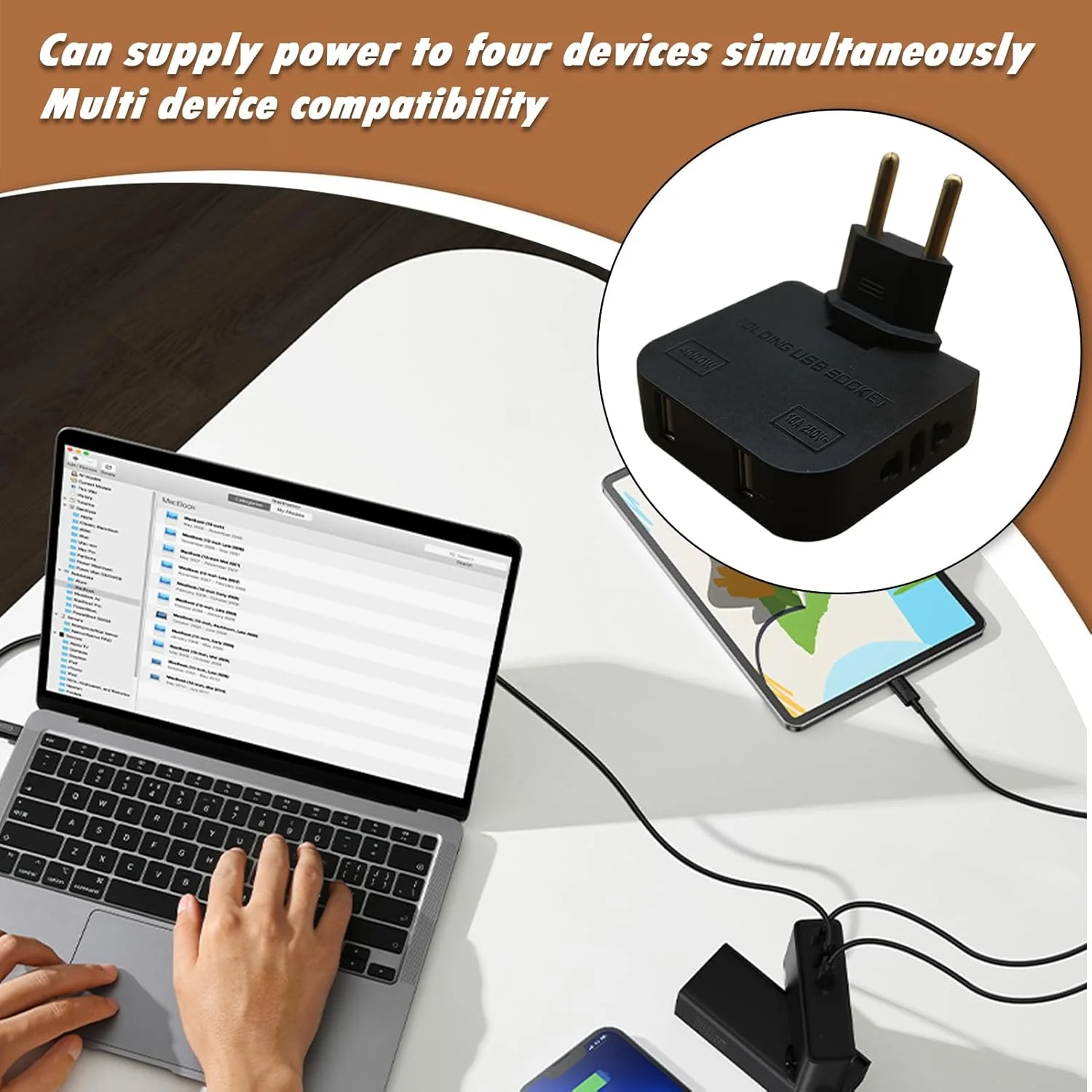 آداپتورهای برق، آداپتور دوشاخه اروپایی - ترانسفورماتور چند منظوره قابل چرخش و قابل حمل برای کامپیوتر، تعطیلات، سشوار، شارژ لوازم الکترونیکی، مسافران جهانی، تلفن، لوازم خانگی