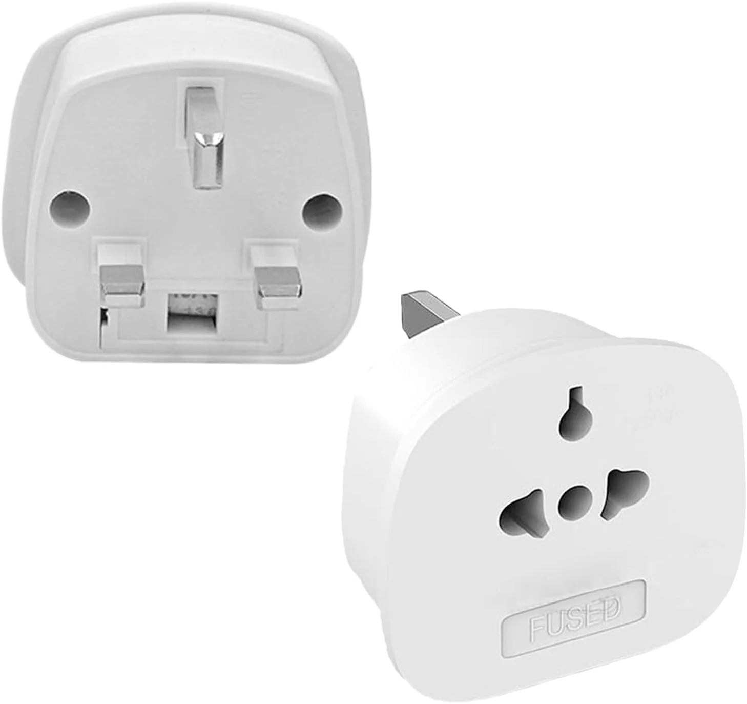 آداپتور دوشاخه برق، خروجی شارژ | سوکت تبدیل بین المللی دوشاخه استاندارد بریتانیا با فیوز 13 آمپر برای تلفن های همراه دوربین لپ تاپ مالزی ویتنام