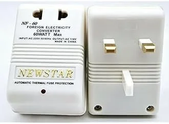 مبدل برق دوگانه افزاینده و کاهنده ولتاژ 60 وات 110 به 220 ولت یا 220 به 110 ولت نیواستار