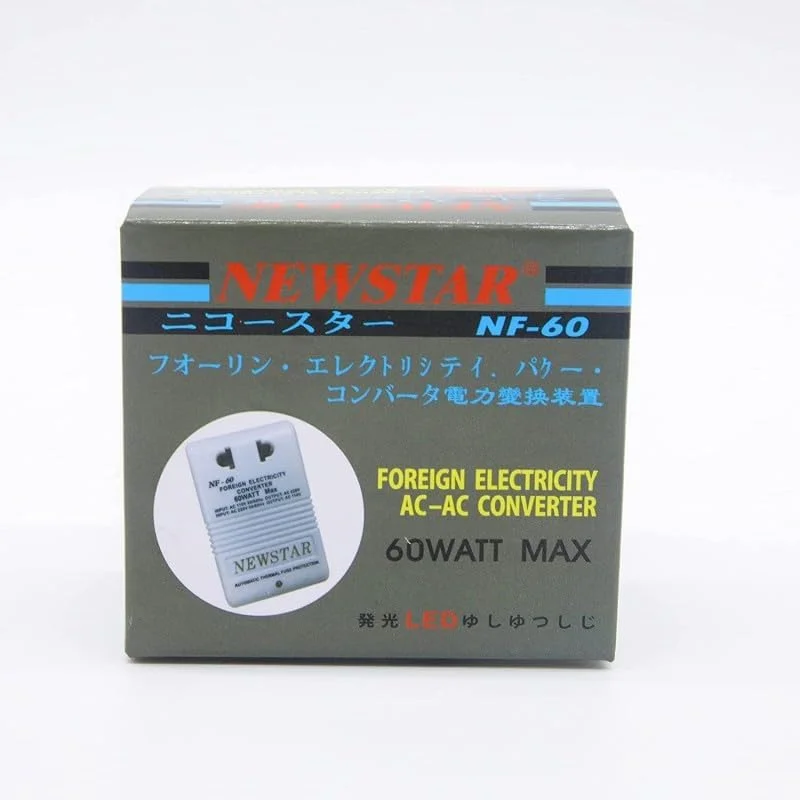 مبدل برق دوگانه افزاینده و کاهنده ولتاژ 60 وات 110 به 220 ولت یا 220 به 110 ولت نیواستار