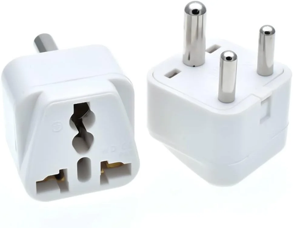 تبدیل دوشاخه آفریقای جنوبی DFHJ، آداپتور دوشاخه نوع M، آداپتور مسافرتی کوچک ایمن و ارت دار برای دوشاخه برق مسافرتی آفریقای جنوبی/هندی، مبدل 0-10 آمپر 220 ولت