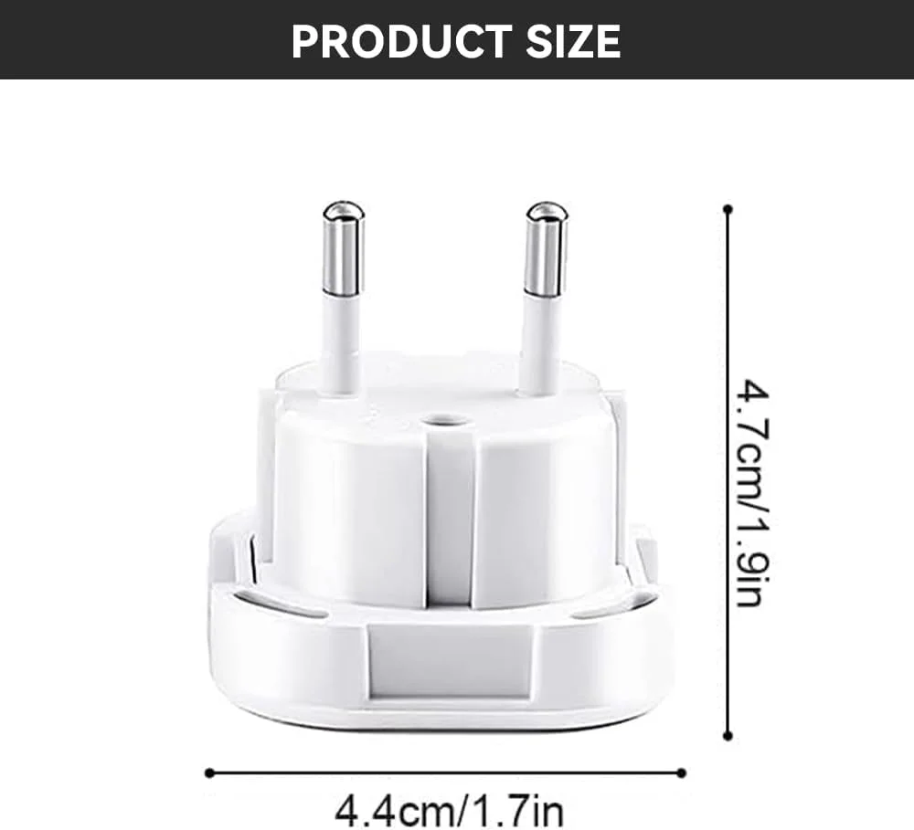 تبدیل دوشاخه بریتانیا به اروپا، 6 عدد تبدیل دوشاخه بریتانیایی به دوشاخه اروپایی، تبدیل دوشاخه انگلیسی به اسپانیایی، آداپتور مسافرتی بریتانیا به اروپا/آلمان/فرانسه/ایتالیا/اسپانیا