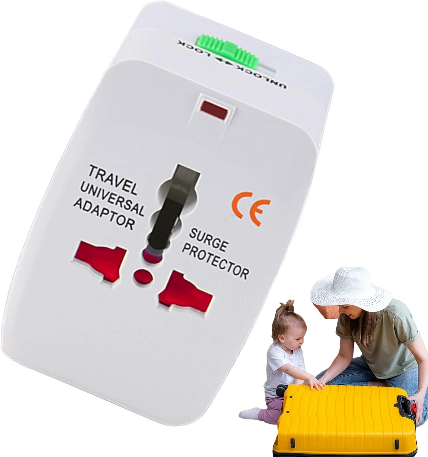 آداپتور دوشاخه | مبدل مسافرتی جهانی آداپتور دوشاخه | محافظت از نوسانات برق، تجهیزات شارژ تلفن و لپ تاپ برای خانم ها، آقایان، بزرگسالان، دانشجویان، خانواده و دوستان