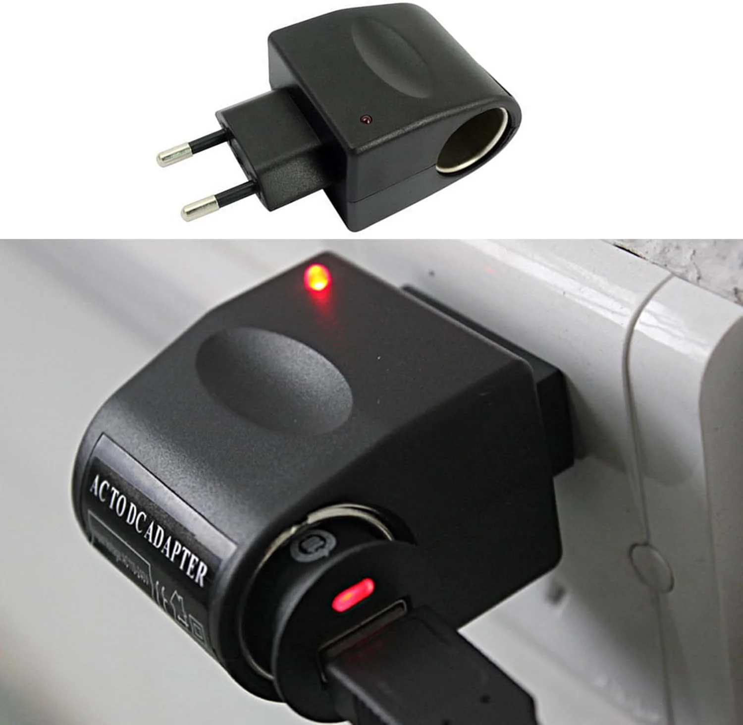 مبدل سوکت خودرو، آداپتور تبدیل خودرو با شارژ سریع، AC به DC، ۱۱۰V-۲۴۰V به ۱۲V با نشانگر LED، ضد آب و قابل حمل، مناسب برای جاده، RV، مسافرت کمپینگ