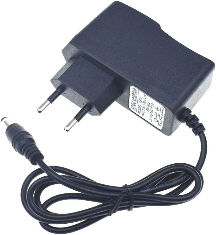 آداپتور مبدل 6 ولت 1 آمپر، منبع تغذیه 6 ولت 1 آمپر 1000 میلی آمپر، دوشاخه EU، DC 5.5mm x 2.1mm