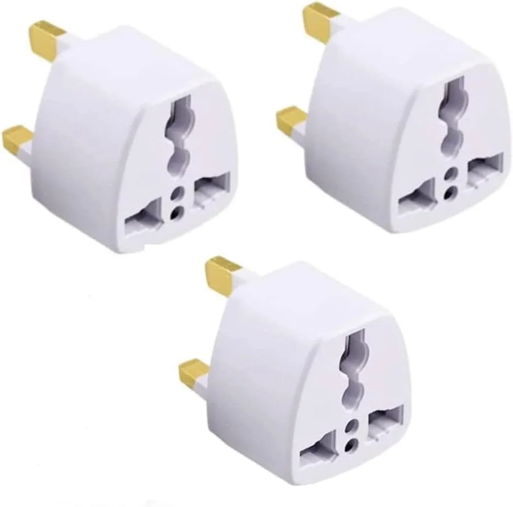 آداپتور پلاگ مسافرتی جهانی، آداپتور پلاگ برق 3 پین برای AU/UK/EU/US، مبدل پلاگ برای تجارت، تعطیلات، هتل، فرودگاه 3 عدد