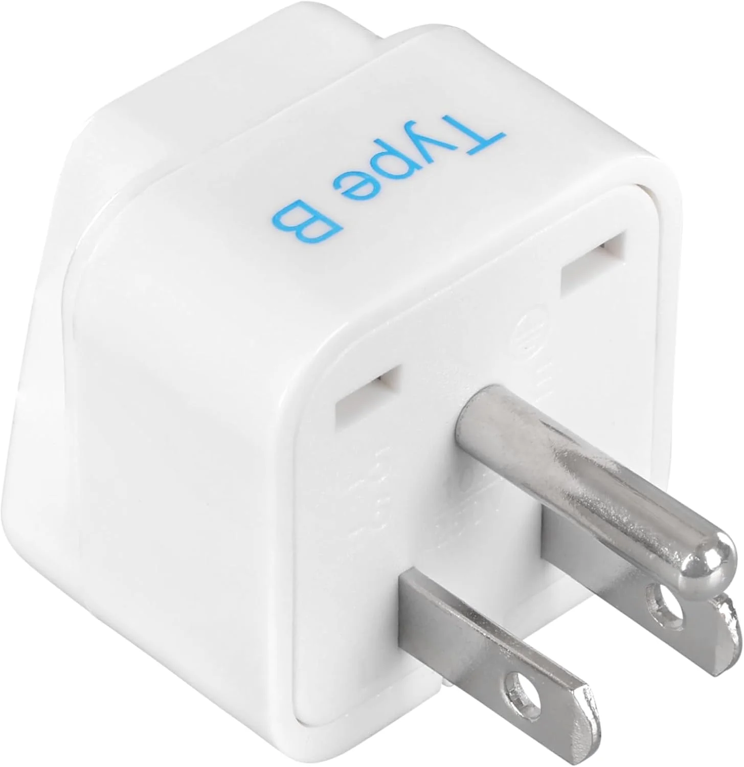 تبدیل دوشاخه هند به آمریکا سپتیکس، آداپتور مسافرتی برای آمریکا، ژاپن، فیلیپین، کانادا - نوع B - دارای گواهی CE - سازگار با RoHS - سفید