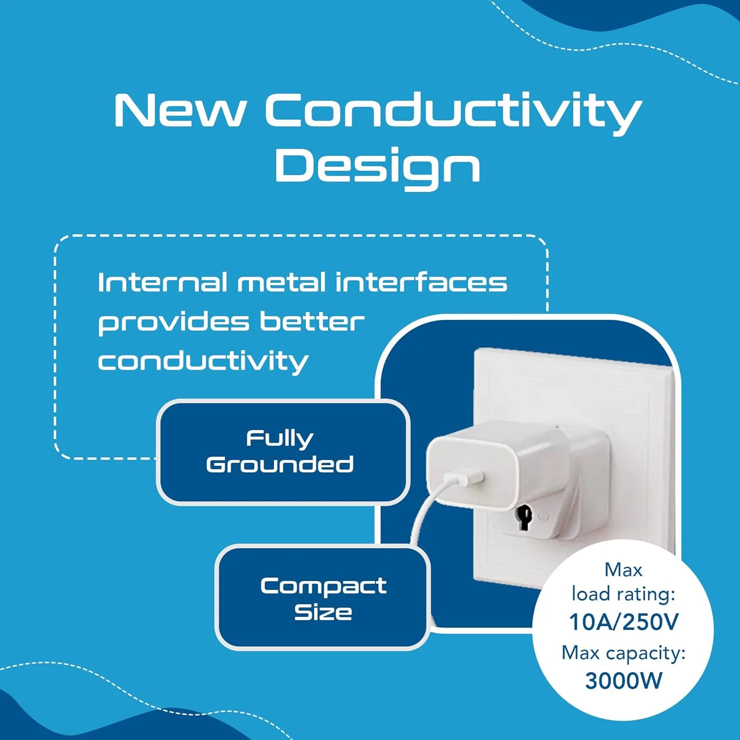 تبدیل دوشاخه هند به آمریکا سپتیکس، آداپتور مسافرتی برای آمریکا، ژاپن، فیلیپین، کانادا - نوع B - دارای گواهی CE - سازگار با RoHS - سفید